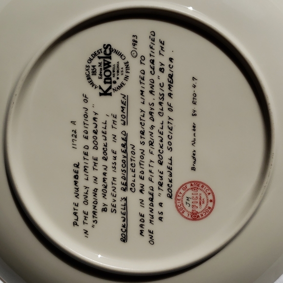 Norman Rockwell Plate "Standing in the Doorway" - Picture 2 of 4
